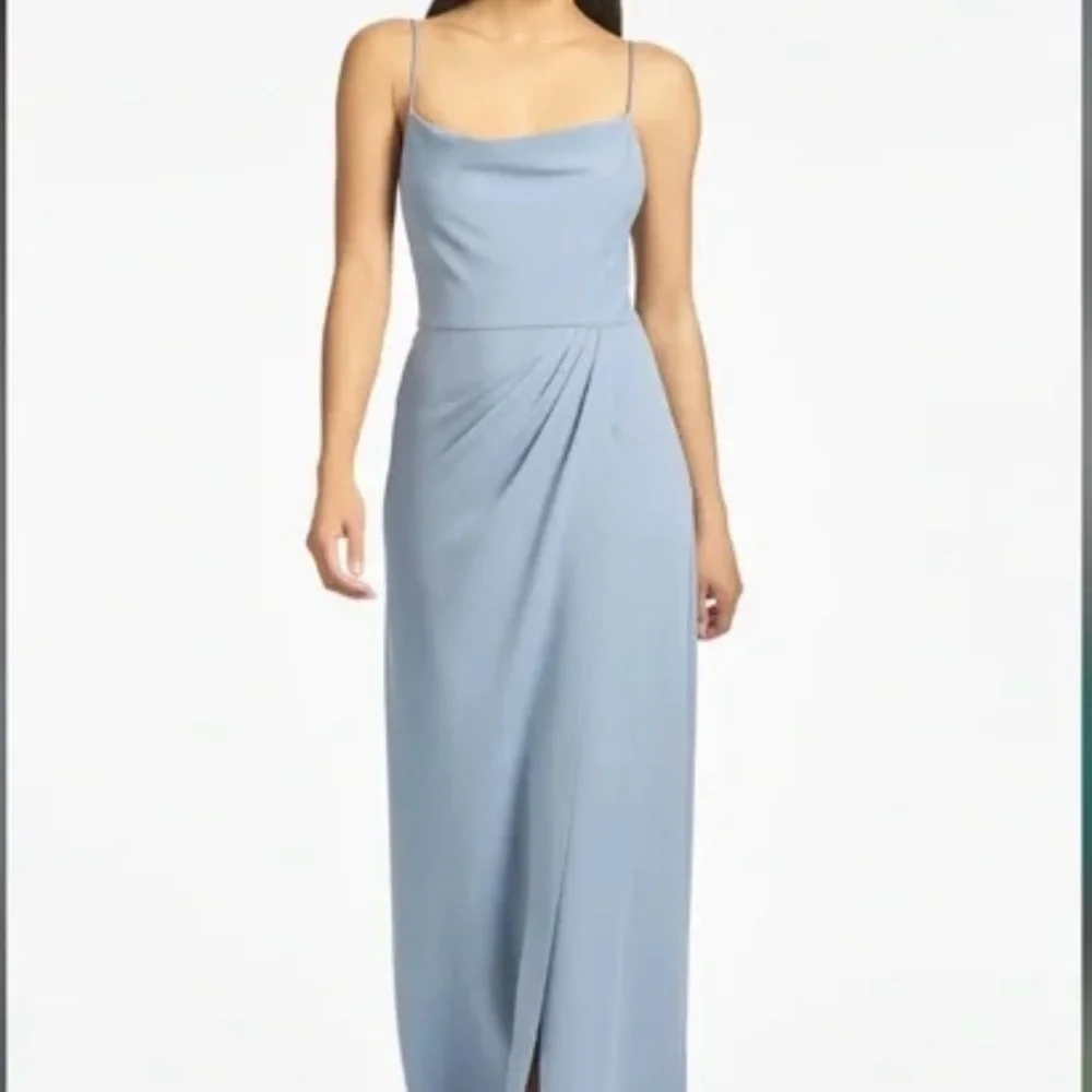 Sachin & Babi-NWT- Paulina Slate Blue 4-Way Stretch Crepe Gown Sz:8 Ret$325 - Picture 2 of 8